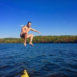 naturalswimmingspirit:  Thanksgiving Kayak/skinny dip-  #fall2015 #explorer #naked #skinnydipping #kayaking #naturebear #natureaddict #bucketlist #discoverquebec #thanksgiving  