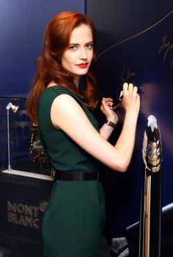 fuckyeahhotactress:  Eva Green at Mont Blanc Signature for Good event at the Mont Blanc Sloane Street store in London