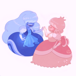 passionpeachy:  I saw a couple of people fusing Padparadscha and Laffy Saffy together and of course they’re all Very Beautiful but now I really wanted to design my own Mine’s called Lavender Sapphire! alien princess + alien princess = BIG SPACE QUEEN 👑