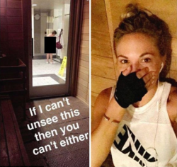 micdotcom: theslaybymic:  Playmate Dani Mathers might face jail time for body-shaming a stranger on Snapchat In July, Playboy Playmate Dani Mathers did a very Mean Girls thing and body shamed a naked stranger at her gym on Snapchat. Now, her cyberbullying