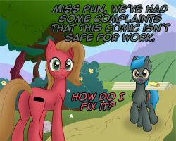 askpun:  My friend Jade Shine came by to help with the comic being safe for work. You can see more of that repair pony at Ask Jade Shine! Artwork by ErockertorresScript #389  &gt;w&lt;!