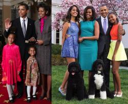 supremeth0t:  dragracists:  hall70:raytwin:accras:admissible-evidence:Time flies, the Obamas editionFrom Senator to President….from little girls to teenagersAnd Michelle is the only one that looks like she aged in reverse! Wow!yep…true  the come up