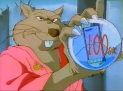 Re-watching one of the two anime oav episodes online when I noticed this. Splinter should have only four fingers, but the anime gave him five. (and white claws instead of brown)