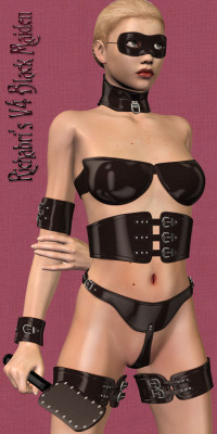  	V4 Black Maiden Outfit 	by 	Richabri 	The V4 Black Maiden Outfit is a sexy ensemble of seven clothing figures (CR2) 	and four props (PP2) that will dress your Vicky 4 in a very naughty and stylish 	outfit. Three different texture options are available