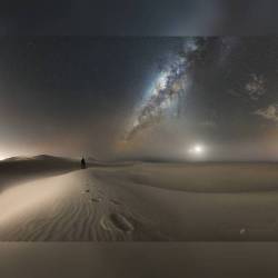 100 Steps Forward #nasa #apod #venus #planet #moon #satellite #milkyway #galaxy #centralband #stars #clouds #human #man #sand #desert #huacachinaoasis #peru #solarsystem #interstellar #universe #space #science #astronomy