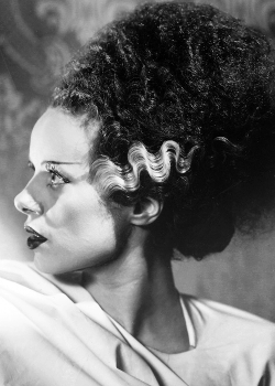 vintagegal:  Elsa Lanchester in The Bride of Frankenstein (1935) Fun facts about “The Bride” : “The Bride”, the most obscure of Universal Studios’ Classic Monsters, is on screen for less than five minutes and is the only “Classic Monster”