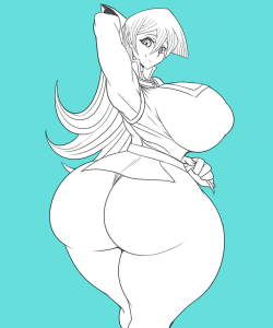 ber00: CyDIOna’s commission      Alexis Rhodes / Asuka Tenjouin from Yu-Gi-Oh! outgrowing her Obelisk Blue uniform      [Patreon]  [Picarto_TV]  [Tumblr]    
