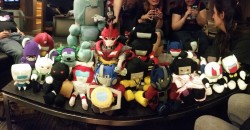 ask-dr-knockout:  So this happened…   New tradition!  TFCon Plushie Meet!