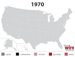 npr:  A neat Gif that explains the progression of same sex marriage law, 1970 - this morning. 