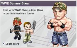 segapico:  gaia online did a cross promotion with the wwe in 2007 and they had a storyline where john cena made a gaia account and randy orton hacked it or something anyway look at john cena’s face