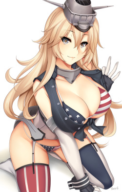 le-merchant-fr:  Iowa (Kancolle) from Kantai Collection (Fan Art Picture) Credit: TONY G’s Pixiv 