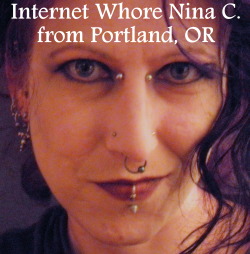 justwatchingsluts456:      exposed webslut internet whore wife nina c aka beeny from portland, oregon   