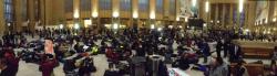 anarcho-queer:  Panoramic view of a massive die-in currently taking place at Grand Central Terminal  in NYC. Our Injustice system decided to clear the killer cop Daniel Pantaleo, who choked Eric Garner to death earlier this year. The family of Eric Garner
