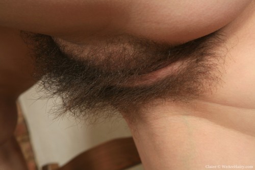 Blonde with thick hairy bush