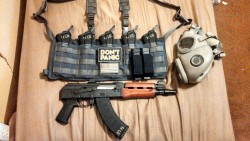 thunderswarehouse:  All I have for it right now is the double Magna-Mag pouch.   In the mail: HSGI bleeder pouch, HSGI Pogey pouch, HSGI pistol taco for a Streamlight Polytac, and a Tactical Tailor velcro panel for the patches and some tear away gear