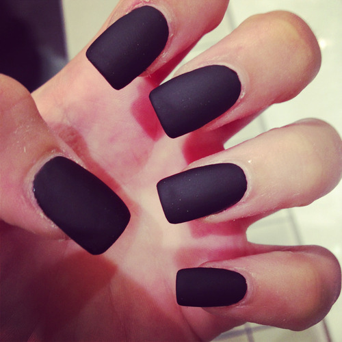 matte black nail