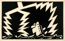 frequencebariole:Edward Hagedorn - illustration - “ wreck of the hesperus “ - c1935/1940