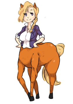 lucianite:  We here at Channel 5 would like to wish you a happy year of the horse! This wonderful image was brought to you by my buddy, the magnificent Inkerton-kun. She’s a character from the upcoming story I’m writing to start the new year.  She&rsquo;s