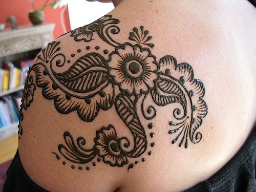 Henna back tattoo designs