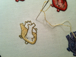gentlybent:  ..stitching hearts until mine isn’t broken anymore.. -current project- 
