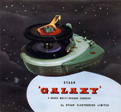 steroge:  Staar ‘Galaxy’ 4-speed multi-record changer, 1952* (via Al Q on Flickr) 