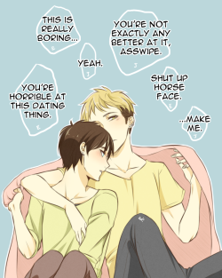 fumuko:  *Cue intense make out session* Being each other’s first boyfriend can be a little awkward… 