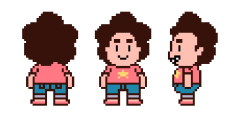 drasia:  pixel universe~~~★ actually, I just wanna draw steven universe as undertale… accidentally….casually…  my dinner pizza yum yum! 