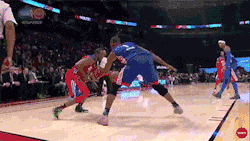 usatodaysports:  Chris Paul dribbling between Chris Bosh’s legs … forever. Here are more highlights from the game.    maan shit lol