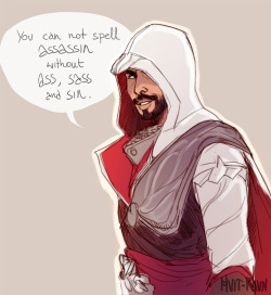 assassinscreed:  hvit-ravn:  Ezio no.  Ezio YES!    Ezibro