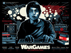 xombiedirge:  War Games by James White / Tumblr / Store 24&quot; X 36&quot; 5 colour screen prints. Numbered, regular edition of 165 and variant Green CRT edition of 70.  Available Tuesday 23rd July 2013, 12noon EST, from the Skuzzles website HERE.
