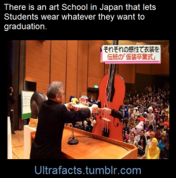 ultrafacts:  When students graduate from the Kanazawa College of Art in Japan, they get to wear whatever they want to the graduation ceremony. The annual event is clearly popular, judging from the number of television cameras, photographers and reporters