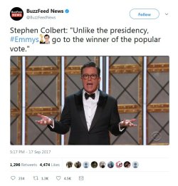 danguy96: Sorry, Stephen, but they actually don’t. Aside from their being a small committee of people to choose who gets award, there’s also another big factor when it comes to award shows (I’m mixed on Adam Ruins Everything, but he does sometimes