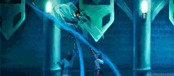 gazingbehind:  Avatar: The Legend of Korra (2012-2014)  Slow-motion Bending: Korra   and that ninja run~ &lt;3