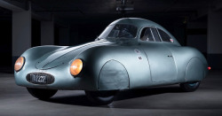 carsthatnevermadeitetc:  Porsche Type 64, 1939. The oldest car to bear the company’s name and personal ride of both Ferdinand and Ferry Porsche (pictured) is to be offered for sale at RM Sotherby’s Auctions’ Monterey sale on August 15.auction