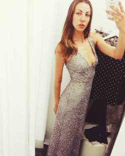 santoemmy:  #fitting for @elkefreytag  In â¤ with this dress!!  #fashion #style #dress #amazing #designer #model #modellife #work #lovemyjob #selfie #vienna #silver #love #fashionlover #silhouette #brunette #instacool #instagood #instadaily #lovedailydos