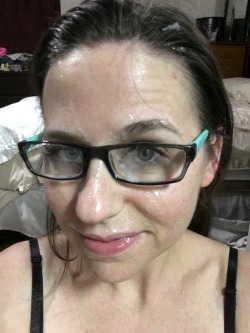 nodickfacials:  thedaleysmut: Facial Friday 6/17/16. Glasses edition (they are just for play).   facials without dicks   
