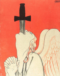 danskjavlarna:  The peace angel is a sword swallower.  From Kladderadatsch, 1921. My Strange &amp; Unusual Site | Books | Videos | Music | Etsy 