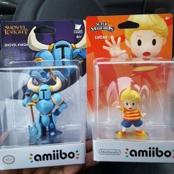 Well I now own a blonde child and an armored dude with a shovel.  #shovelknight #lucas #amiibo #smashbros