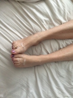 couple4group:  Mrs: like my new toenail polish? mmmmmmmm cum on my feet again!💦💦💦💦💦💦💦