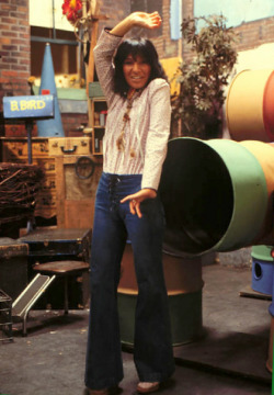 fuckcolonialism:  buffy-sainte-marie:  Buffy Sainte-Marie on the set of Sesame Street  &ldquo;Sesame Street originally contacted me to say the alphabet. I said, “Have you ever done any aboriginal programming?” I worked with them for the next five