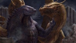 luisgarciaart:  Godzilla vs. King Ghidorah  Had fun working on this one!