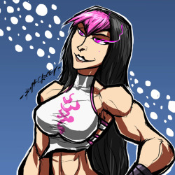 sabrerine911:  Had a bit of a block today,so I decided to color my SFV Juri alt sketch.Such a fun character to draw &lt;3  