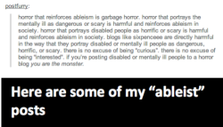 bhryn:  sixpenceee:  youaremydarlinlight:  youaremydarlinlight:  dillon1138:  sixpenceee:  There’s a difference between me portraying the “mentally ill” as scary and harmful than portraying them as real people who went through tragic experiences. 
