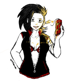 justanotherbnhalover: Villain Momo. Her attacks are seemingly random and not all that frequent. Her main act of wrongdoings involves mass murder, mainly caused by demolitions, and individual assassinations.  When in action she act quickly, often with