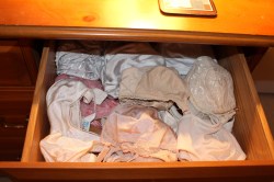 A look at my wife&rsquo;s bras in her dresser drawer