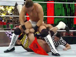 rwfan11:  Jey Uso gets his ass exposed by Miz on Raw 12/22/14 ….this was edited out of most broadcasts (*credit &gt; freeloveisnotfree&gt; via &gt; JUB .com)