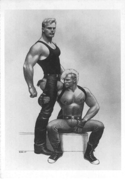 Illustration by Tom of Finland. (I love that Mohawk, woof!)