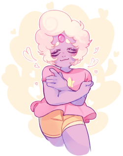 kingkimochi:  tfw you’re an adorable cotton candy child ♥♥ Rainbow Quartz 2.O is always fun to draw :~)   &lt;3