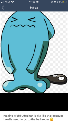 fluffy-omorashi: This got submitted to me and I just gotta day that’s what I thought about the wobbuffet in Pokémon go!! See lol, He gotta go pee!!!