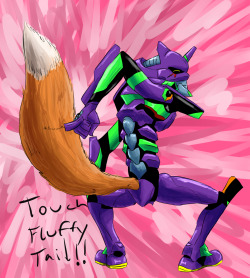 I drew inspiration from a song called &ldquo;Touch Fluffy Tail&rdquo; by Ken Ashcorp. Whenever I listen to the song, I randomly picture EVA Unit-01 touching it&rsquo;s own fluffy fox tail. I don;t know why, but I find it amusing.